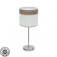 Distribuidor - Lâmpadas Diversas | Sobre Mesas Moderno | SOBREMESA CLOE 1XE14 NIQUEL/BLANCA-MADERA GRIS 42X18X18 CM Ref: 175471083